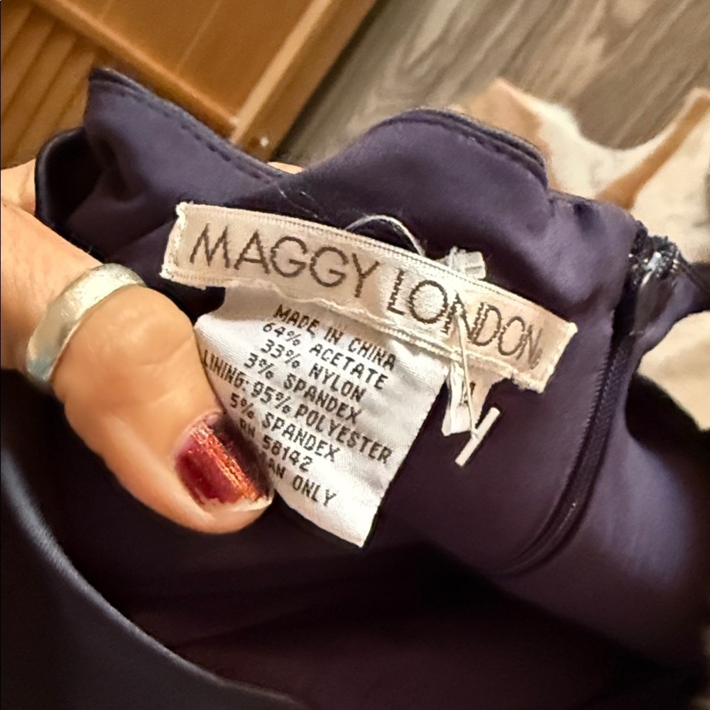 Maggy London Deep blue Dress size 14 - Picture 3 of 10